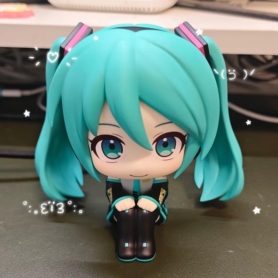 10CM Hatsune Miku Anime Figure Kawaii Pvc Model Doll Action Figurals Look Up Collect Ornaments Christmas Toys Gift