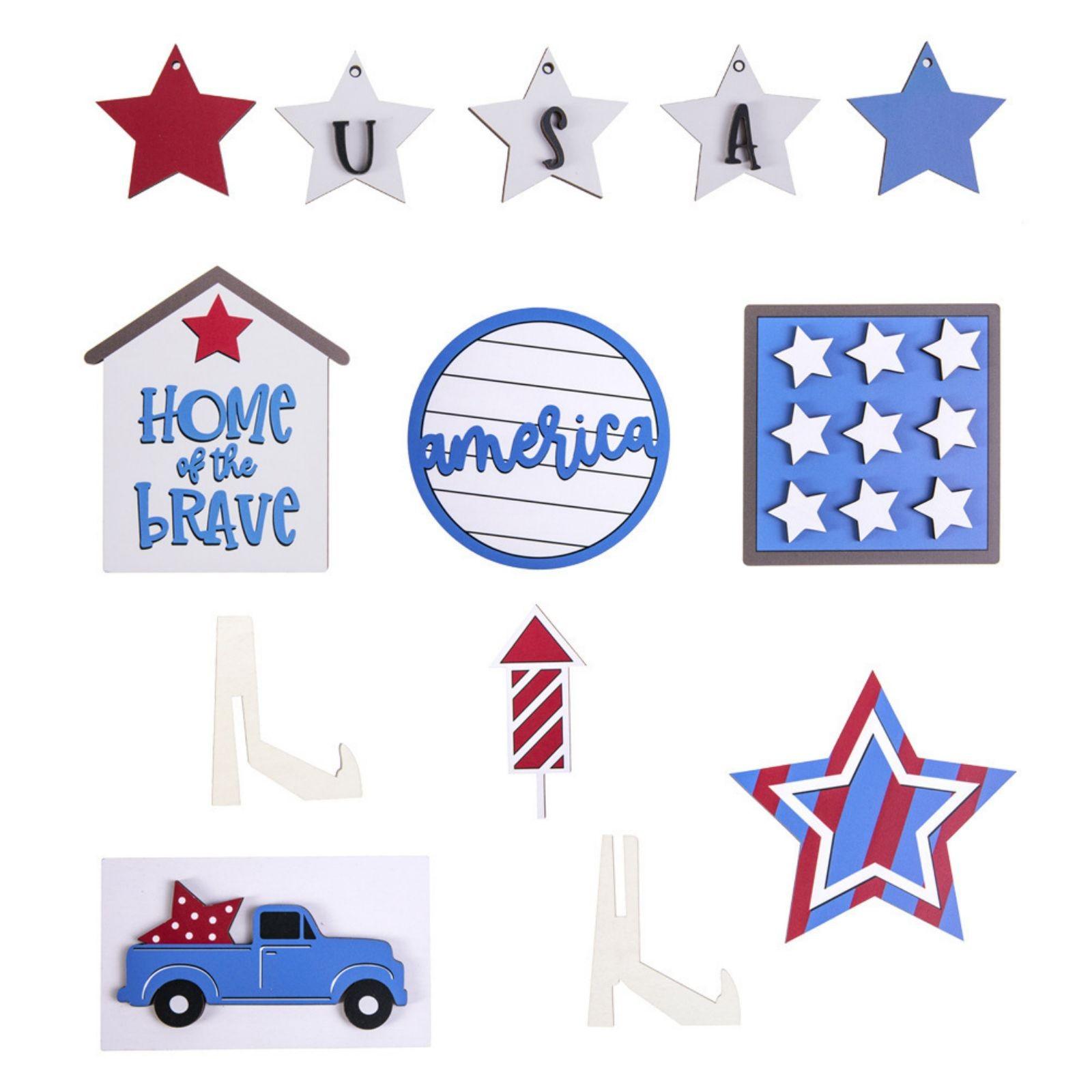 

Реквизит ко Дню независимости, праздничные украшения, украшение подноса One Size синий