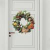Christmas Welcome Santa Claus Wreath Stickers Christmas Home Door Window Decals KTY