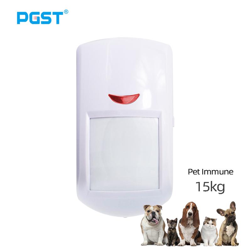 

PGST PA96R Детектор движения с иммунитетом к домашним животным Инфракрасный беспроводной PIR-датчик, совместимый с RF 433 МГц сигнализацией Системы безопасности