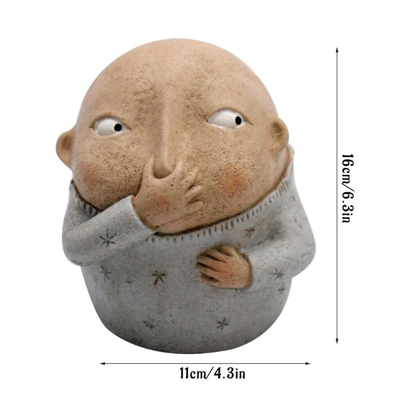 Boy Holding Nose Statues for Home Toilet Bathroom Decor Funny Resin Sculpture Ornament Desktop Decorative Figurine 6.3”