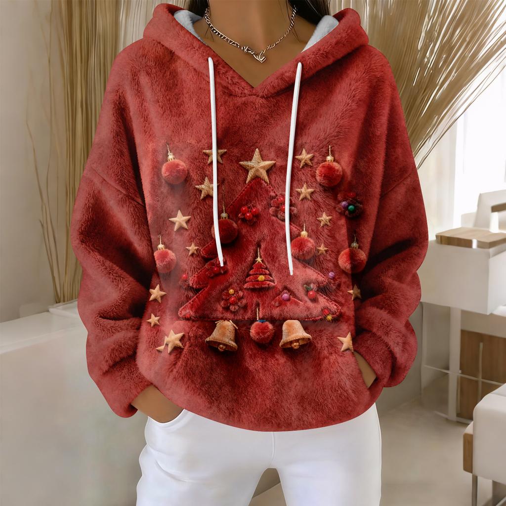 Hoodies For Women Oversized Winter Plush Cute Sweatshirts Pullover Trendy Fall Winter Clothes