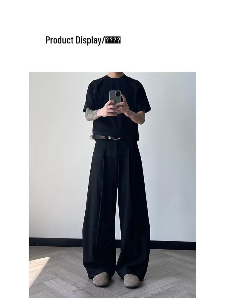 Japanese Style Pleated TR Blend Casual Pants - Harajuku Trend