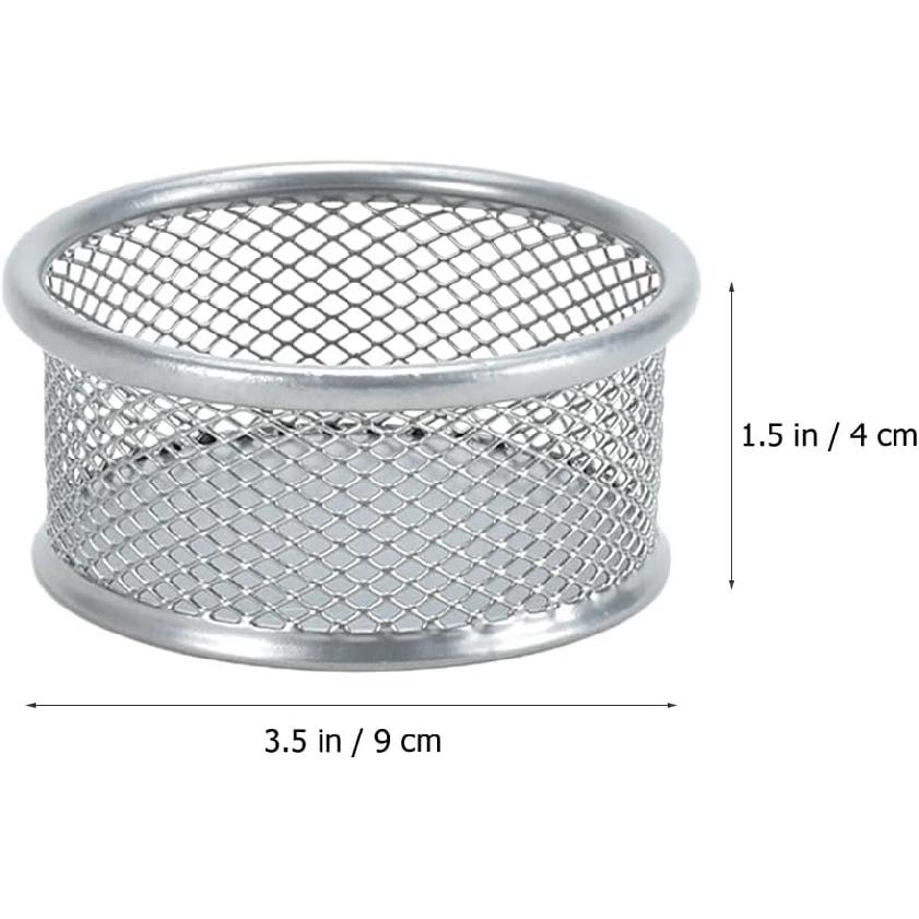 Operitacx 4Pcs Paper Clip Holders Mesh Paper Clip Holder Paperclip Dispenser Paper Clip Organizer Binder Clip Bobby Pin Hair Clip Holder for Desk