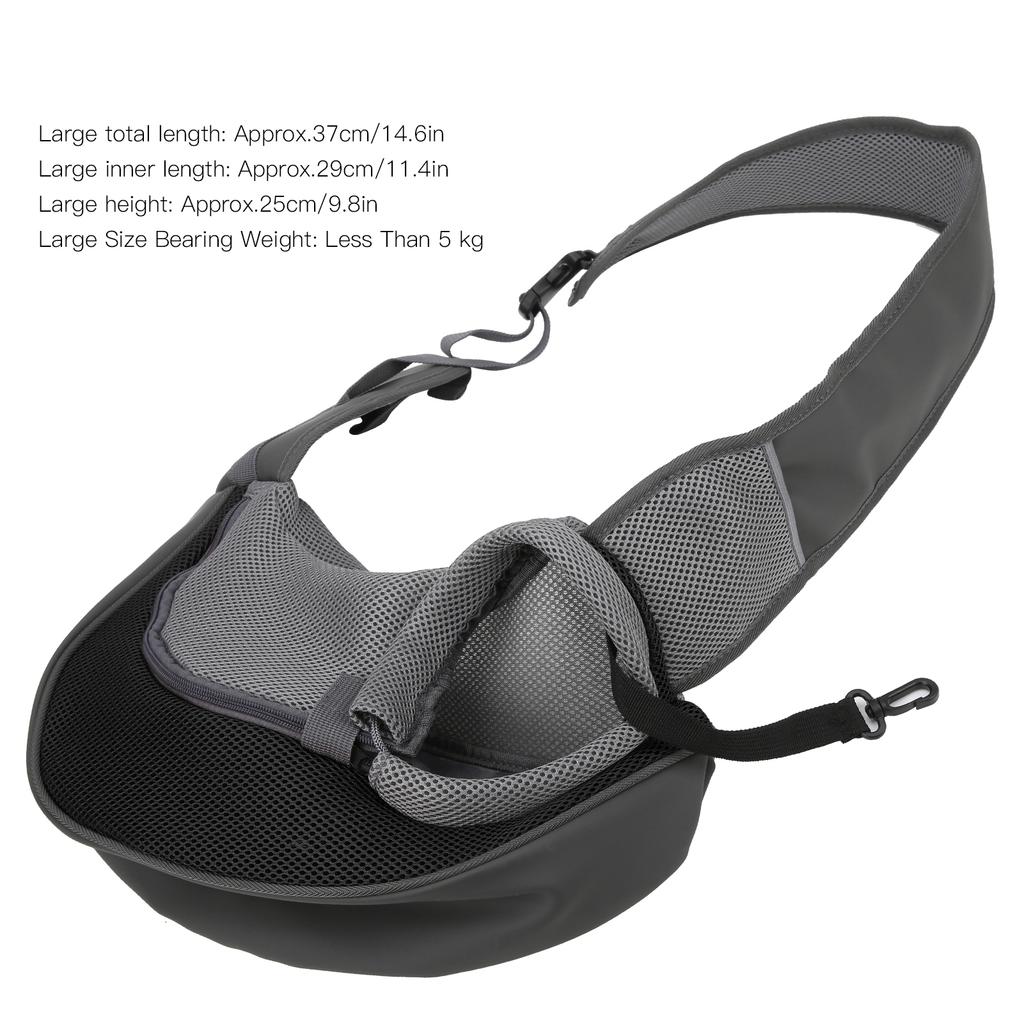 Pet Sling Carrier HandsFree Shoulder   Bag Pet Travel Pouch Bag Front Ket Cat Carrier Bag for Walking Traveling Daily Use(S )