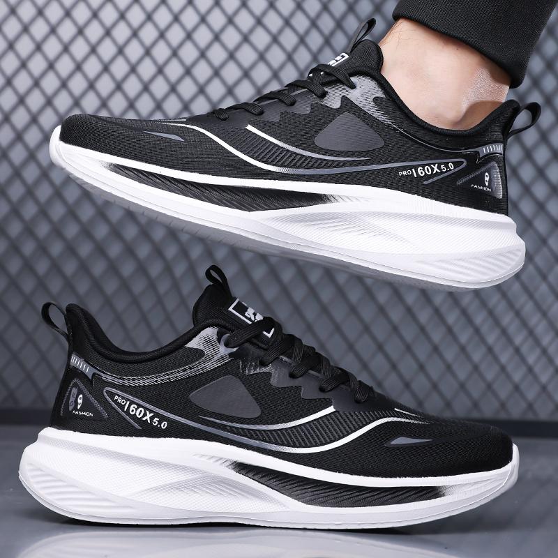 Men Soft Sole And Four Sporty Seasonal Breathable Mesh Walking Sneakers Lightweight Comfortable Casual Commuting Travel Footwear