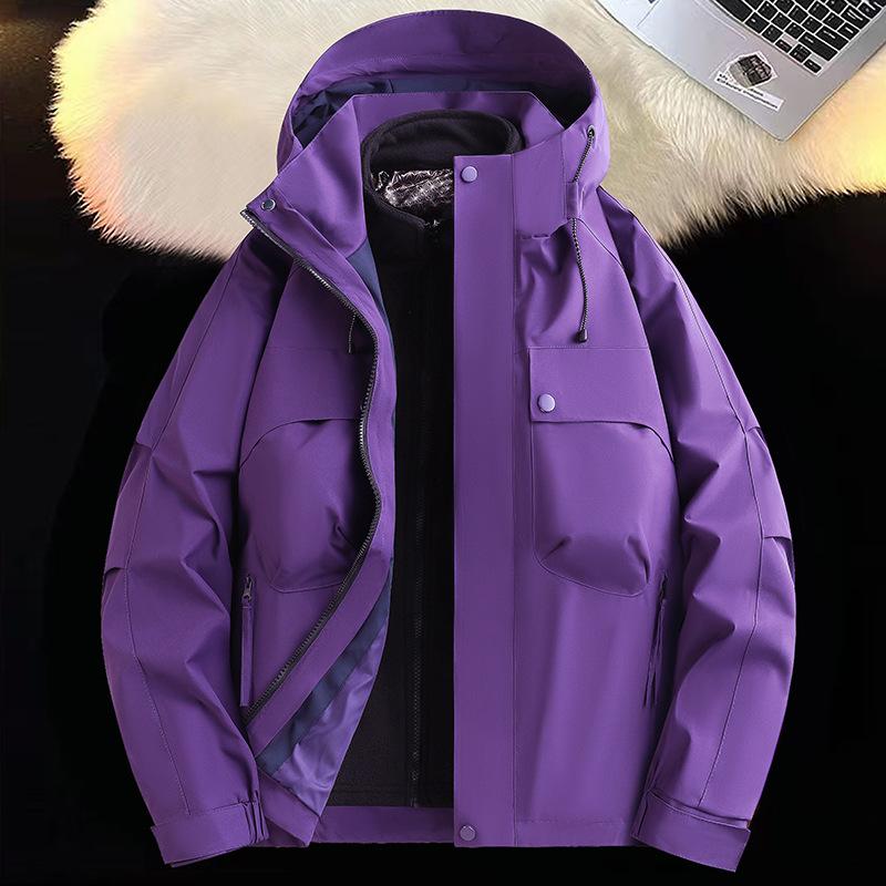 Autumn and Winter New Popular Jacket Men's and Women's Liners Removable Two-piece Set, Windproof