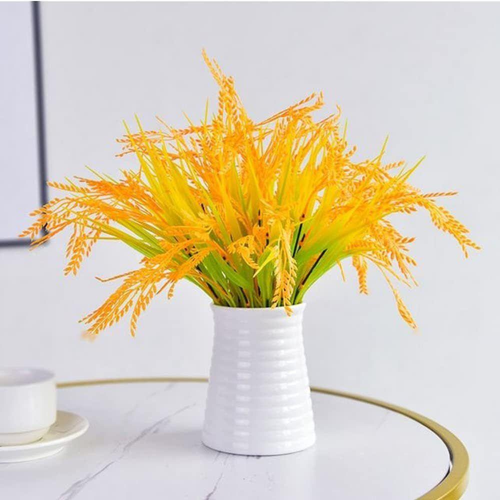 

7 Forks Wheat Ears Rice Plant Branch Plastic Fake Plants Party Wedding Decor Style 1