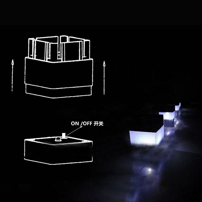 Power Solar Fence Post Led Cap Light Garden Yard Pool Lamp Square Lights