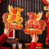 Horse Year Window Door Stickers Spring Festival Fu Wall Stickers Chinese New Year 3D Horse Mascot Decorative Door Couplet