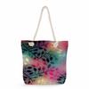Cat print thick rope single-shoulder beach bag 7215
