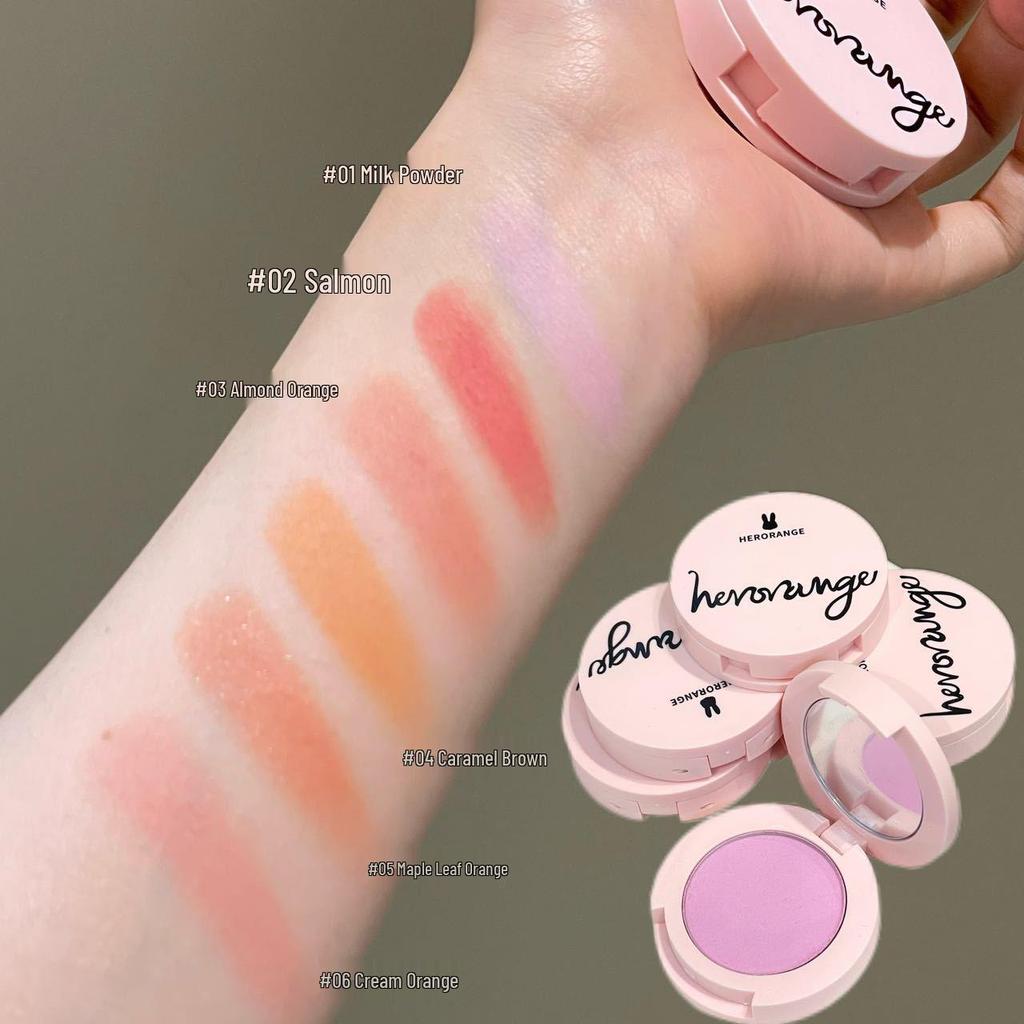HERORANGE Matte Cream Blush - Natural Contour & Brightening for Students