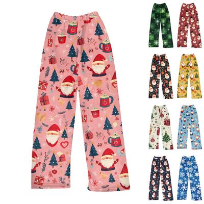 Children's Winter Pants Full Length Long Christmas Printed Pants