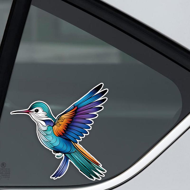 JT119#14x14cm Creative Colorful Bird Stickers, Car Stickers, Motorcycle Stickers, Notebook Stickers, Refrigerator Stickers