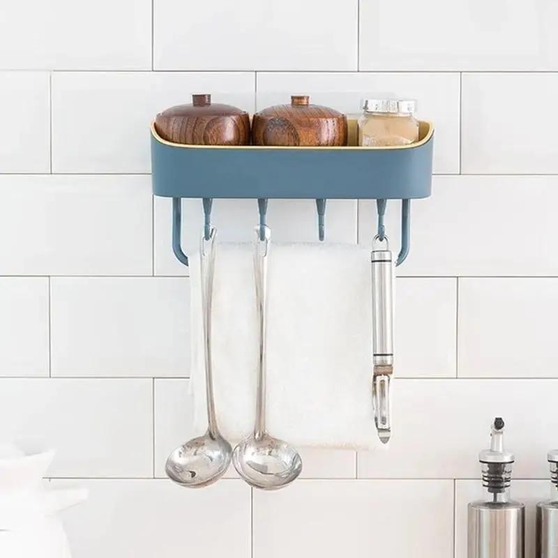 Xiaomi Bathroom Storage Rack Multifunctional Bathroom Wall No Punching Storage Rack Toilet Towel Washbasin Wall Hanging