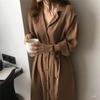 Yujie Lightly Mature French Shirt Dress - Brown for Spring/Summer