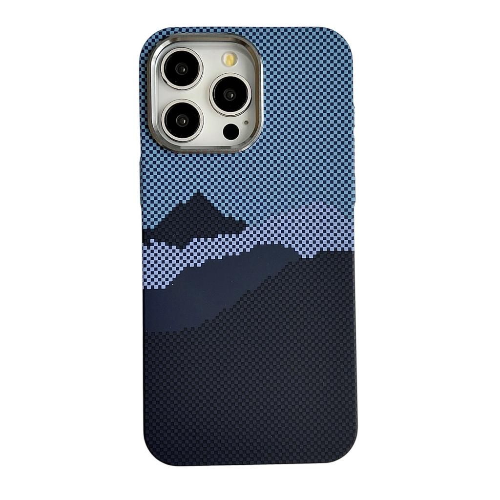 Applicable To Apple 17Promax Carbon Fiber Pattern Kevlar Magnetic Mobile Phone Case iPhone16PROMAX All-inclusive Anti-drop