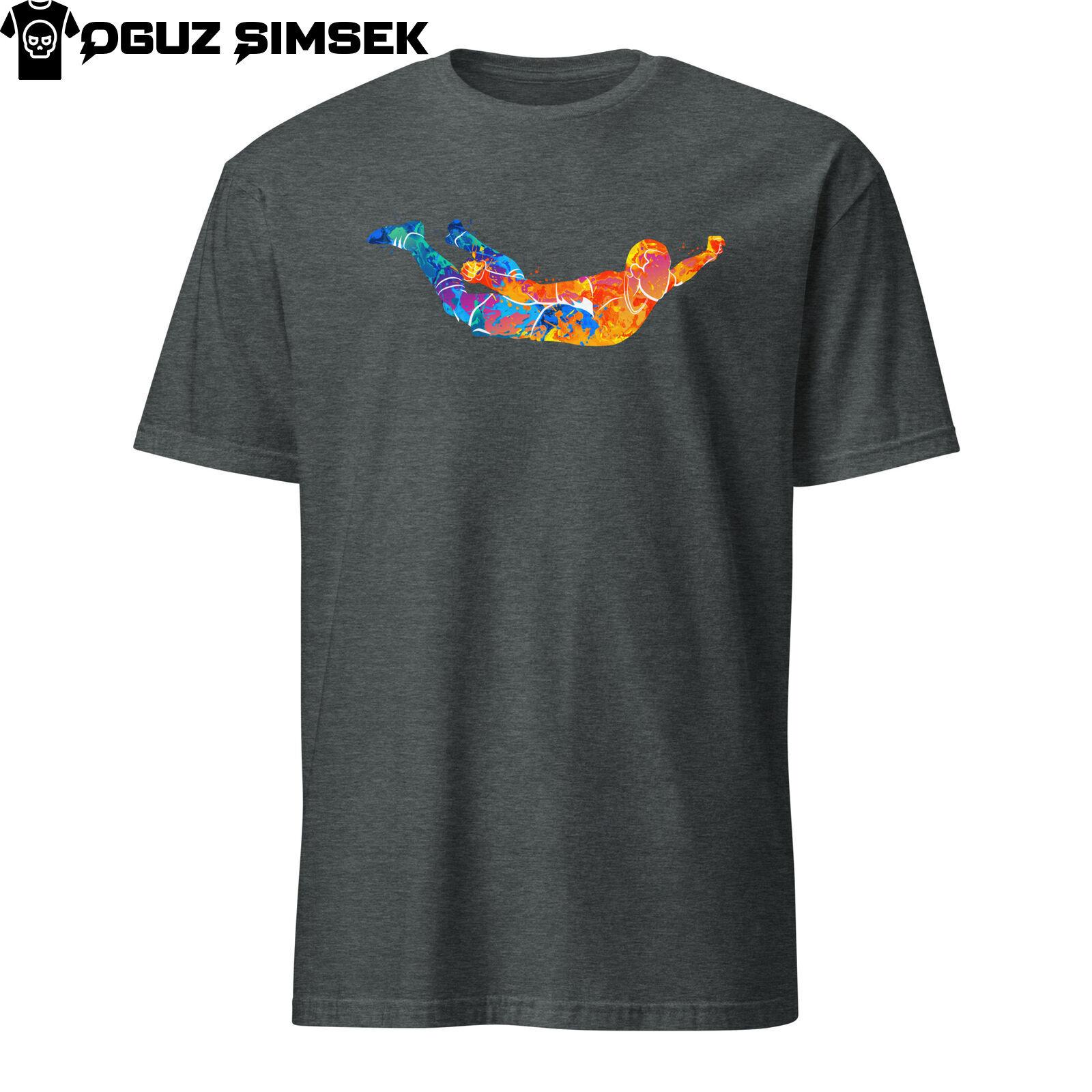 Abstract Colorful Silhouette Soccer Player Celebrating Goal Unisex T-Shirt Mens Womens Tees Top S