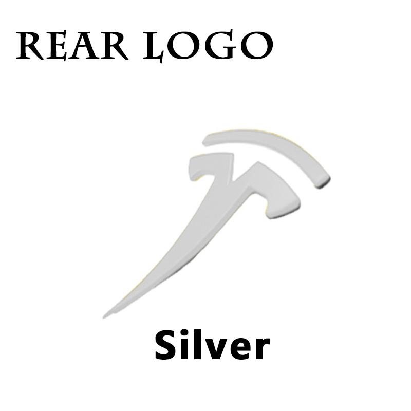 For Tesla Model 3 Model Y Car Logo Badge Car Front Grille Rear Trunk Emblem Head Front Rear Boot Tailgate Sticker Auto Accessory