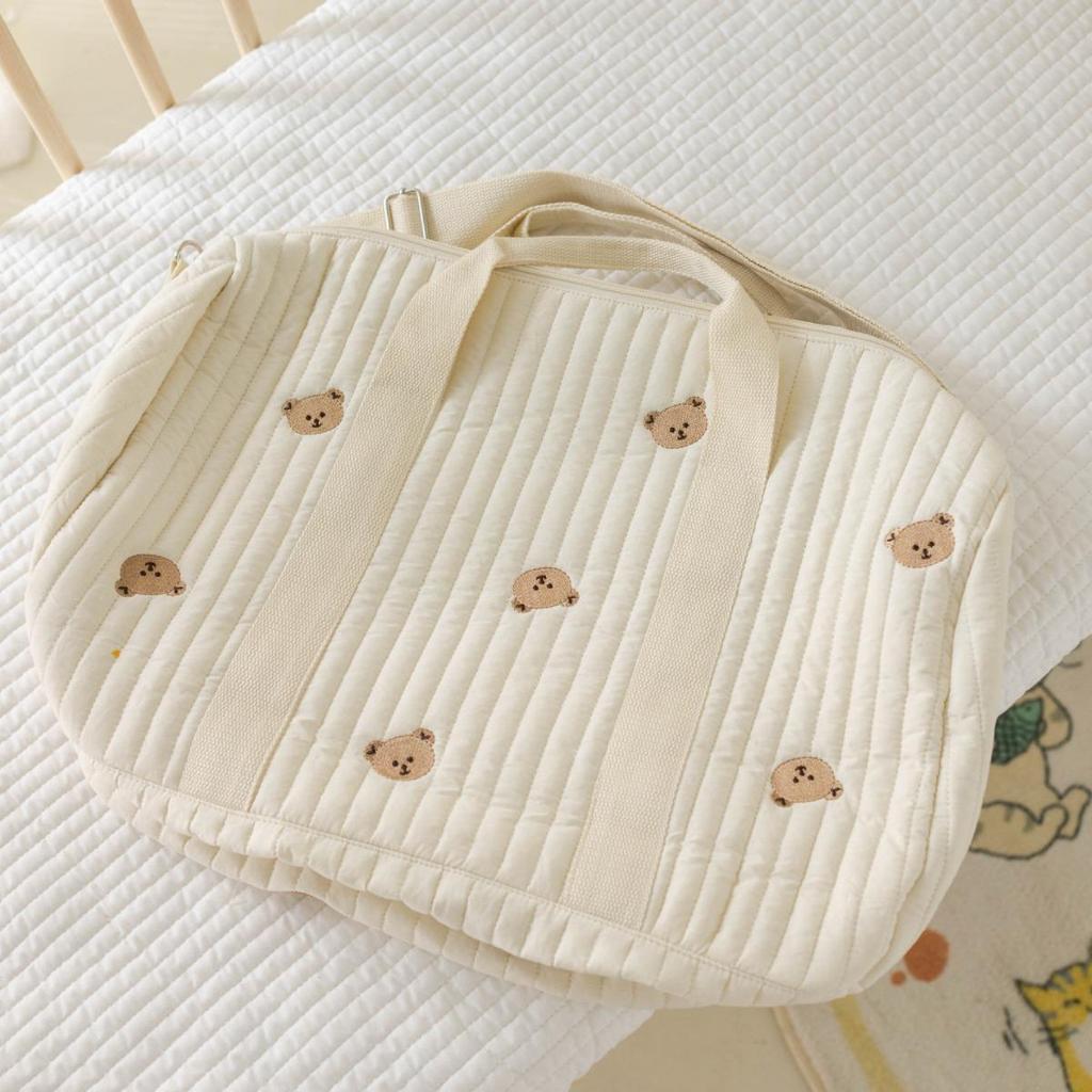 Portable Boston Embroidery Travel Bag - Large Capacity, Lightweight, Messenger Style