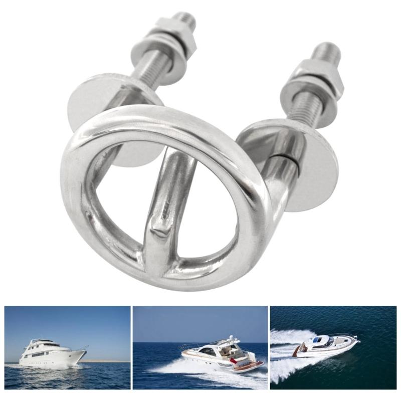 Marine Ski Tube Tow Rings Stainless Steel Corrosion Resistant For Boat Yacht Water Sports Secure Connection