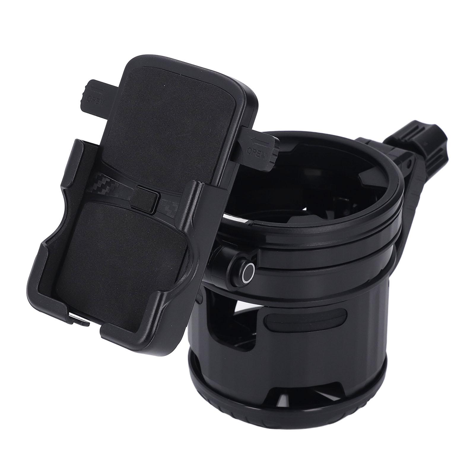 

Bike Cup Holder with Phone Holder Foldable 3 in 1 Adult Bike Dual Cup Holder Attachment for
