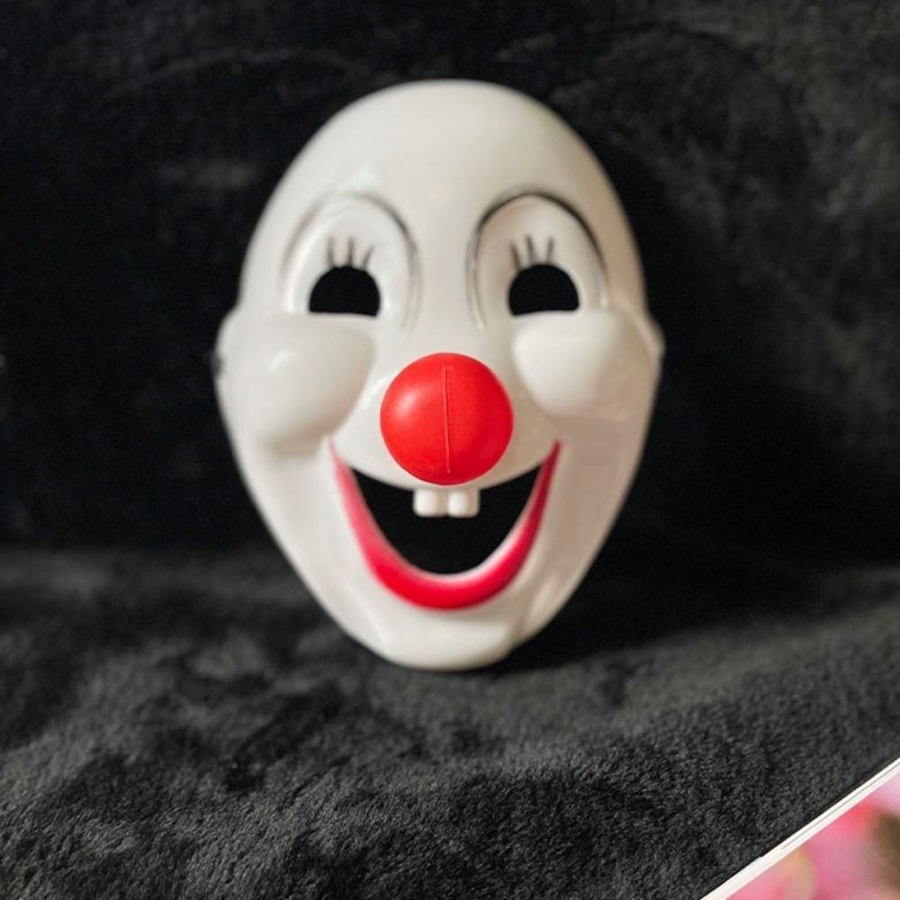 Red Nose Clown Makeup Mask PVC Happy Clown Costume Party Prop Halloween Clown Mask  Halloween Party