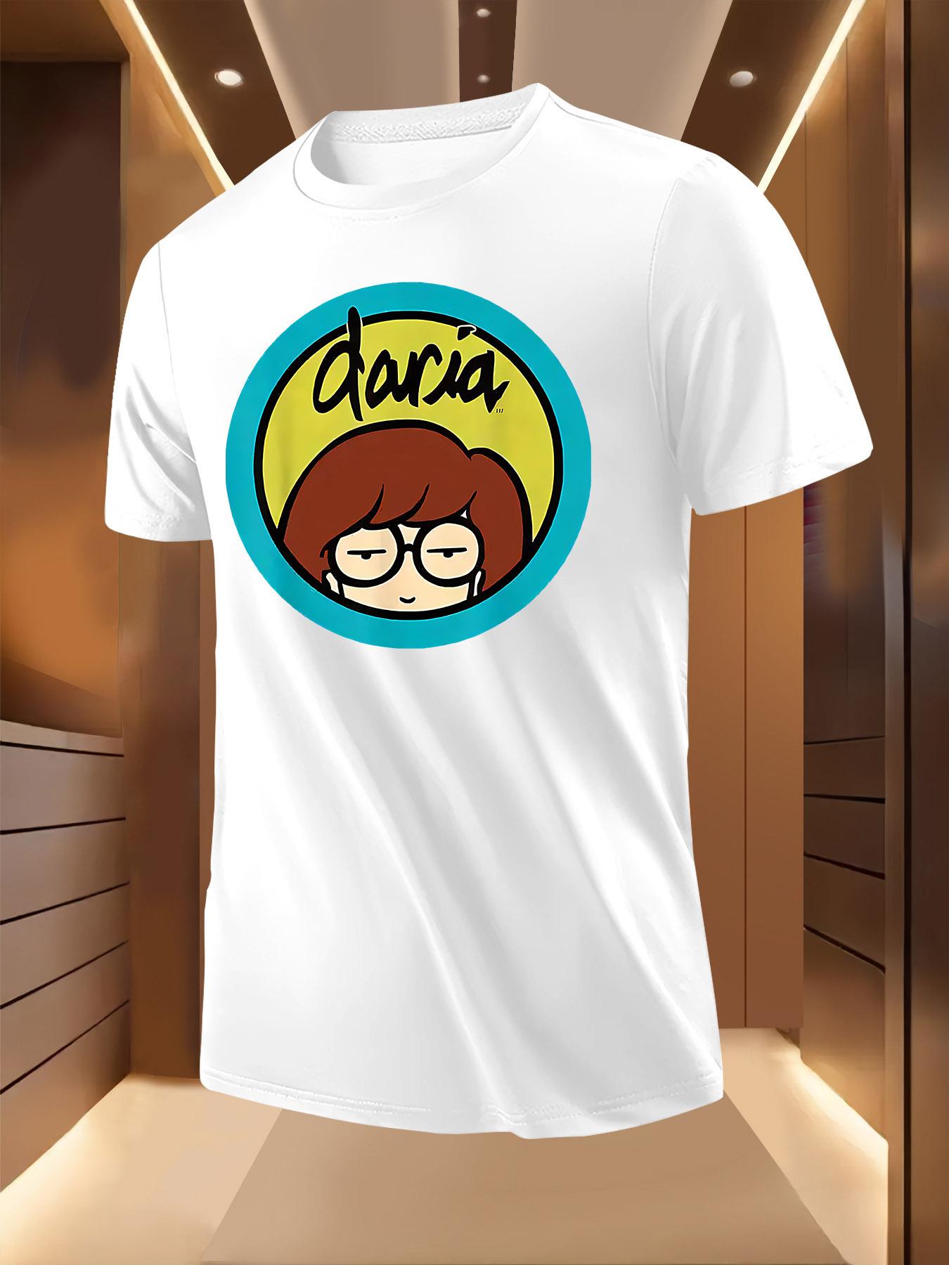 Daria Graphic Tshirt - Casual Short Sleeve Crew Neck XXXL
