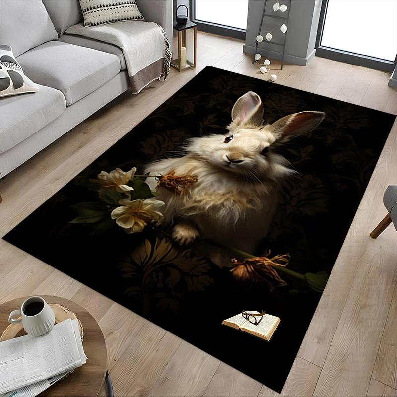 1pc Rabbit Carpet Office Rug Outdoor Mat Home Decor Area Carpet Festival Gift