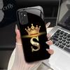 For Samsung M52 5G Case Galaxy M14 SM-M526B SM-M146B Phone Case ShockProof Fashion Initial Letter Hard Tempered Glass Back Cover
