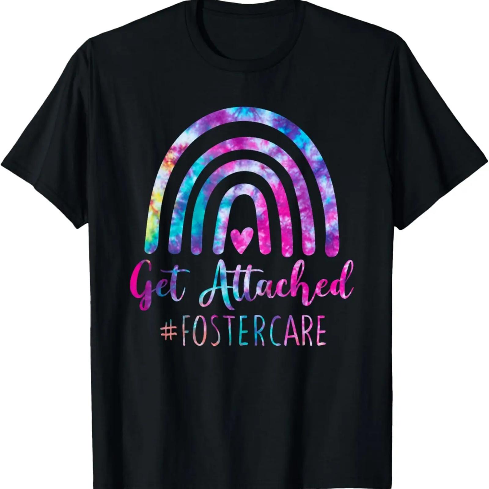 

Get Attached Foster Care, Foster Mom Dad Parent Adoption Day T-Shirt XXXXXL чёрный