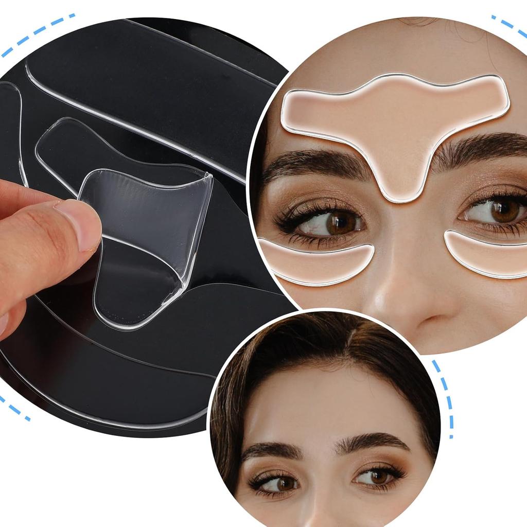 18 PCS Wrinkle Patches, Neck Forehead Face Mask Forehead Neck Fine Line Pads Reusable Silicone Patches Anti-Aging Tightening Pad for Women Beauty
