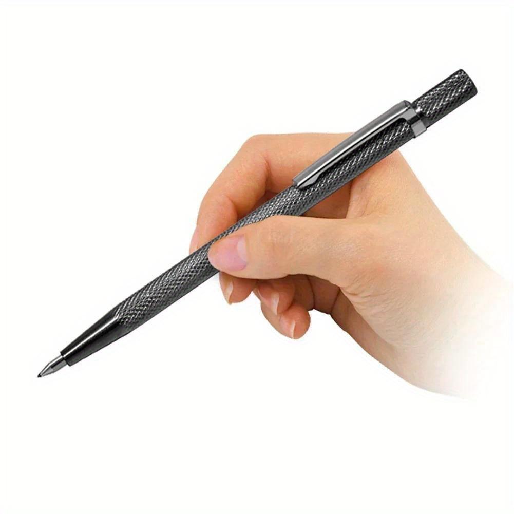 2pcs Tungsten Carbide Scriber Pen Metal Wood Cutting Marker Pencil Engraving Pen For Ceramic Wood Carving Glass Tile Cutting Tool