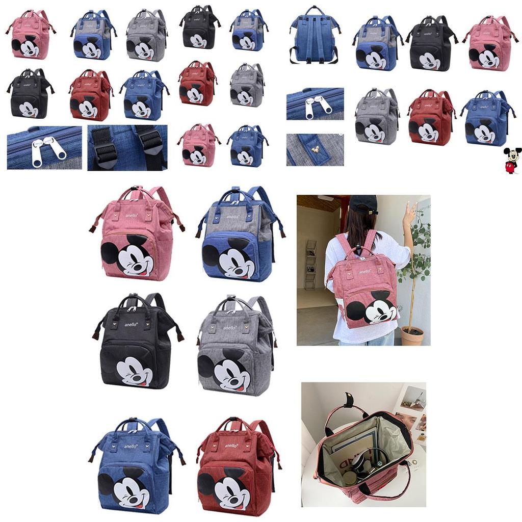 Multifunktionale Mickey Mama-Tasche für stilvolle Mütter mit Oxford-Gewebe und Cartoon-Mustern 30l Fassungsvermögen