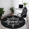 1PC Slipknot Band Logo Office Round Rug - Perfect for Office or Study Decor, Machine Washable, Non-Slip Backing, Decorative Floor Mat