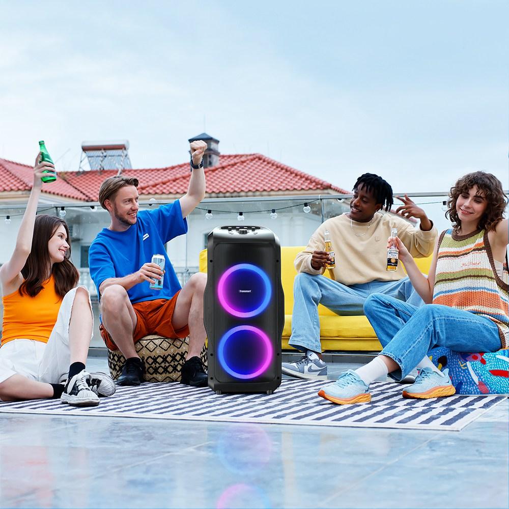 Tronsmart Halo 300 Portable Party Speaker 240W Power 20H Playtime Mic Guitar Input IPX4 Splashproof Custom Lights