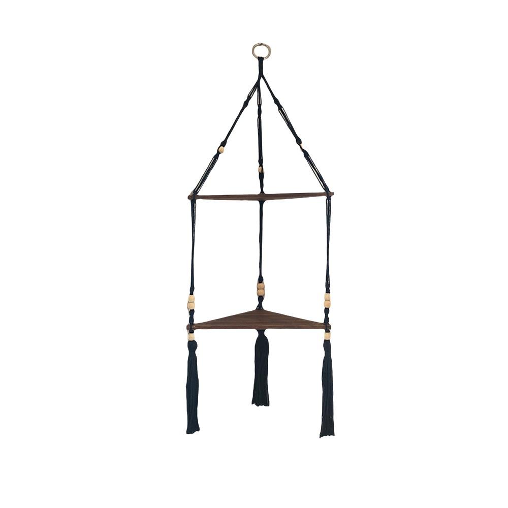 

Плетеные вручную кисточки, крючки для растений, полка для цветочных горшков в стиле бохо, деревянные поделки, подвески для комнатных растений, дом 2 layer