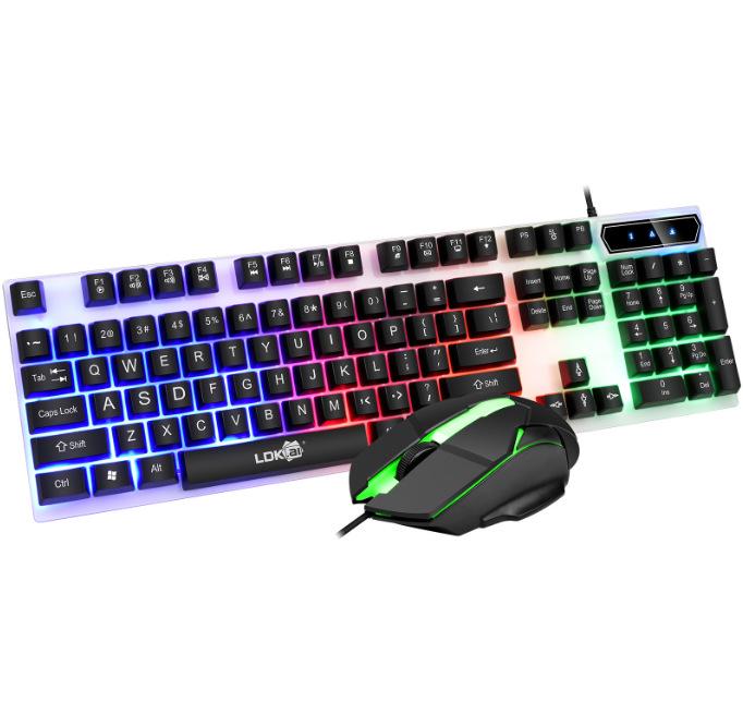 Redikai 832 USB Keyboard and Mouse Set - Luminous Gaming Kit with Colorful Backlight