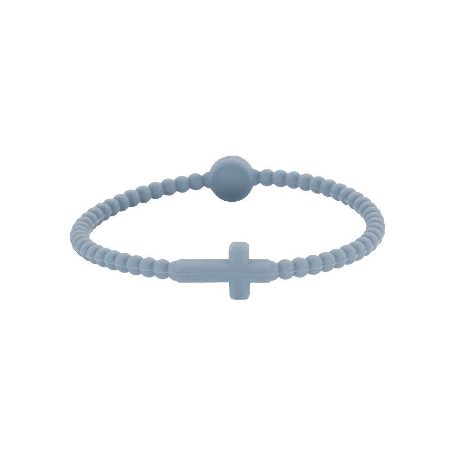 Children's Silicone Cross Thin Macaron Color Wristband Bracelet
