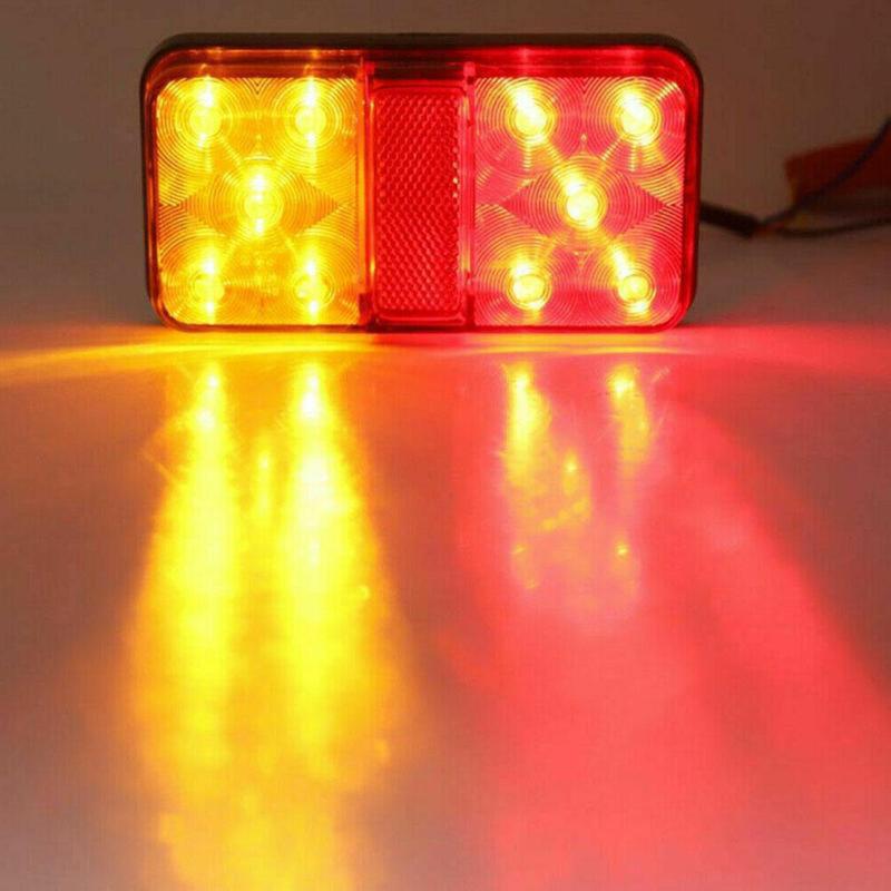 12V 80V LED Rear Tail Light High Lumen Electric Bike Scooter Waterproof Brake Stop Lamp for Safe Evening Rides