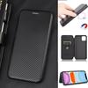 Husă Magnetică Flip din Fibră de Carbon pentru IPhone 15 14 13 12 Pro Max Mini 11 SE XS XR X Max 6 6S 7 8 Plus Portofel Suport Carduri