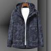 Dibinze Men's Plus Size Hooded Windproof Jacket