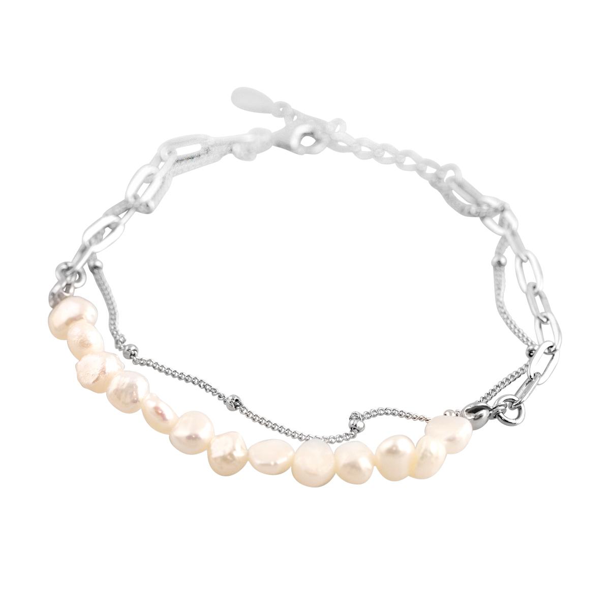 

Срібний браслет з натуральними перлами. (2109464) 1720 білий