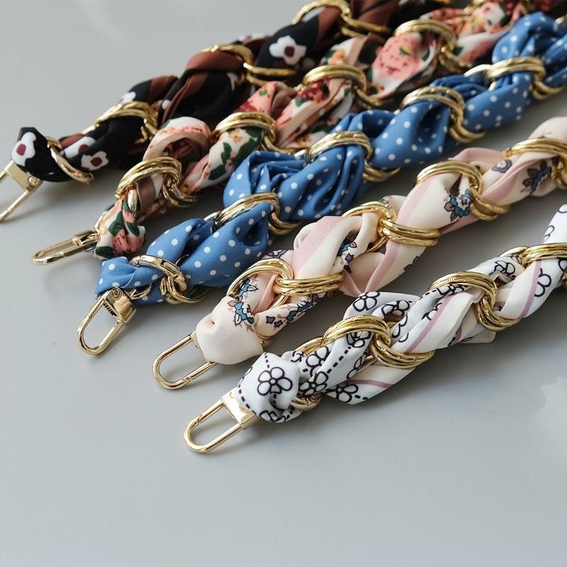 New Fashion Spring Winter Woman Handbag Accessory Part Chains Detachable Replacement Red Dot Silk Cute Strap Women DIY Chain
