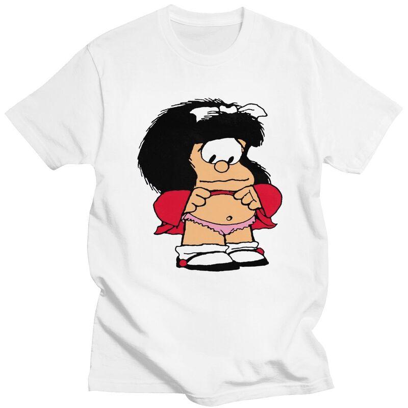 Custom Cool Quino Comic Cartoon Mafalda T Shirt Men Short Sleeves 100 Cotton Tshirt Tees Fashion Tshirt
