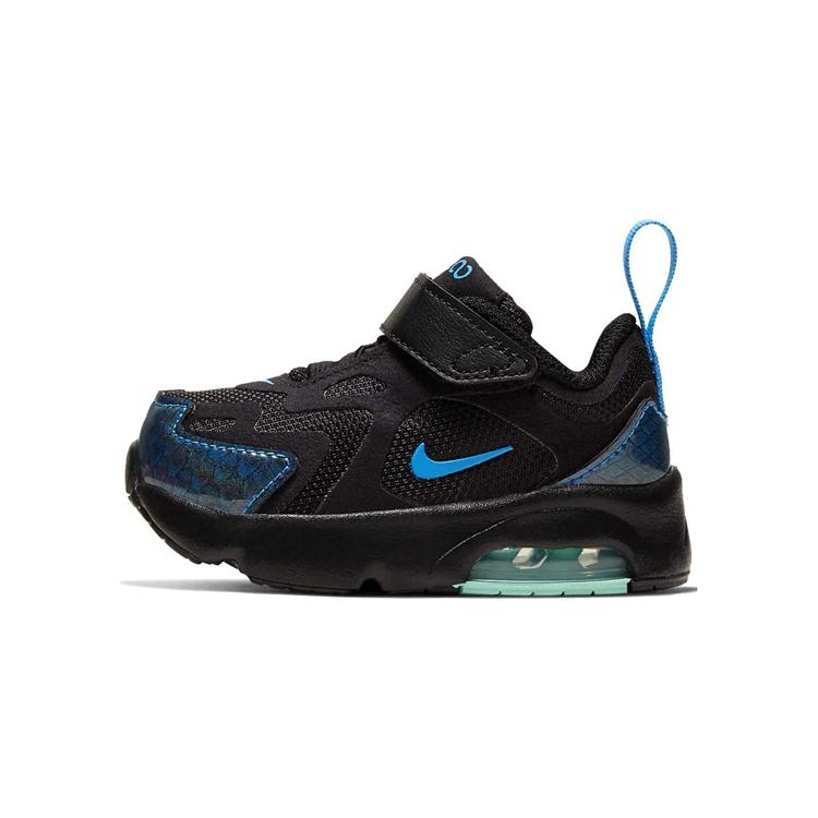 New Nike Air Max 200 Slip-Resistant Cushioning Wear-Resistant Low-Top Running Shoes Black Blue Infant And Toddler CQ4008-001