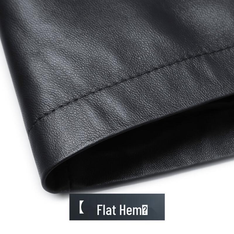 Men's Genuine Sheepskin Printed Leather Jacket