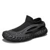 Fashion Casual Trendy Men's Shoes 2025 Knitted Breathable Lazy Shoes One Step Causal Outdoor Shoes Round Toe PVC Sole Non-Lace Up