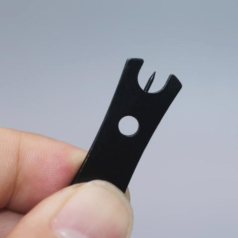 2ks Nůžky na stříhání vlasce s háčkem Čistič očí Pin Nástroj na řezání vlasce Nůžky na vlasec z nerezové oceli