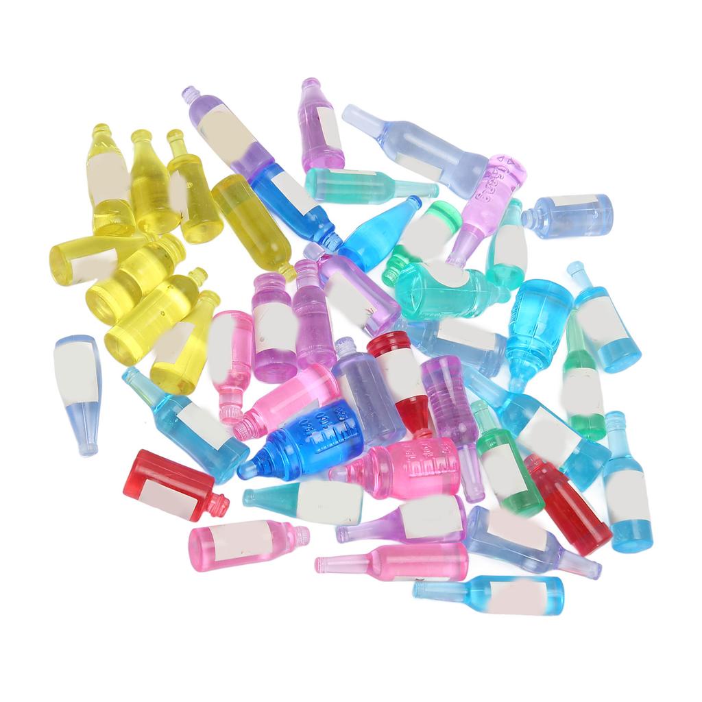 50pcs Miniature Wine Bottles Innovative Simulation Hand Crafted Dollhouse Wine Bottles for Dollhouse Decor Cake Decor